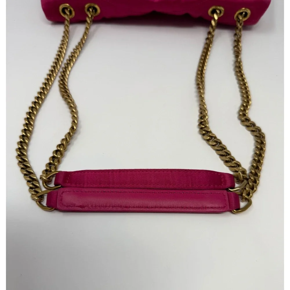 Saint Laurent YSL Toy Puffer Quilted Shoulder Bag Pink